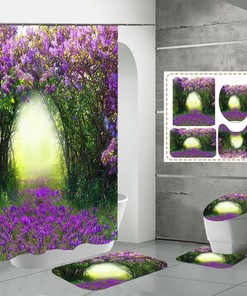 Lavender Flowers Print Shower Curtain for a Soothing and Relaxing Bathroom Decor