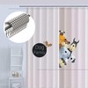 Lavender Funny Dogs Shower Curtain With Metal Hooks - Child'S Bathroom Decor