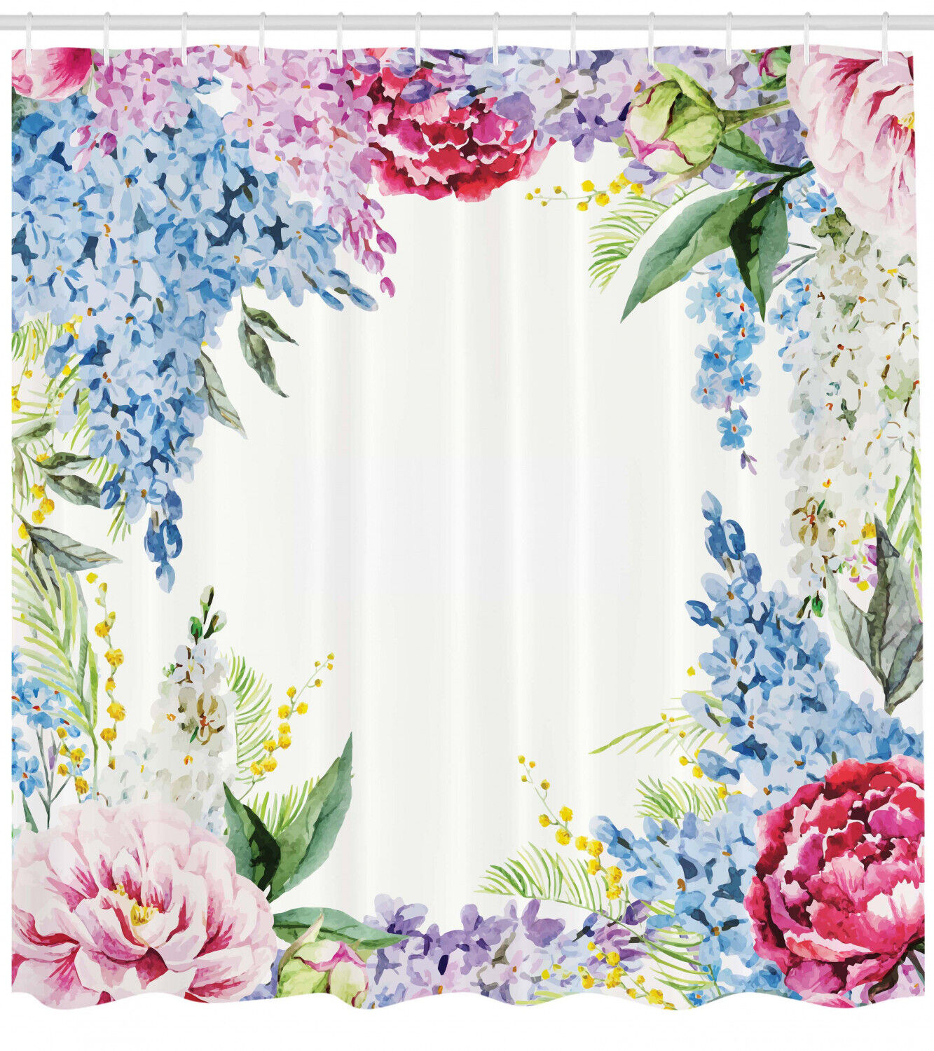 Lavender Print Shower Curtain - Flowers Shower Curtain For Spring Bathroom Refresh
