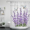 Lavender Print Shower Curtain for Bathroom Decor