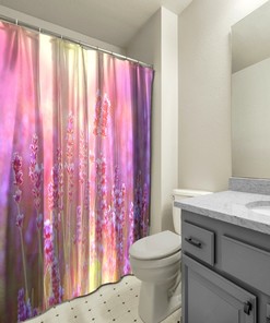 Lavender Sunset Sky Shower Curtain - Waterproof and Multidimensional Decoration for Your Bathtub Bathroom