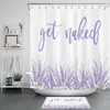 Lavender-Purple Waterproof Fabric Shower Curtain With Modern And Minimalist Prints