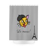 Le Meow Shower Curtain - Cat Lover Bathroom Decor