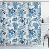 Leaf Shower Curtain - Hawaiian Flowers Palm Tree Print - Bathroom Decor