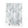 Leafy Floral Garden Print Eucalyptus Shower Curtain For Charming Bathroom Decor