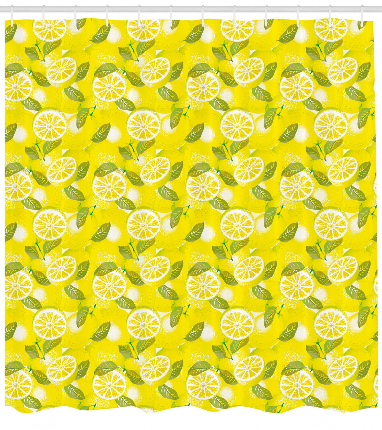 Leafy Green Plant Print Shower Curtain for a Nature-inspired Bathroom.