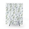 Leafy Spa Shower Curtain, Sage Green Botanical Design for Nature Lovers 