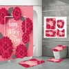 Leave a Message of Love with this Rose Flowers Letter Shower Curtain