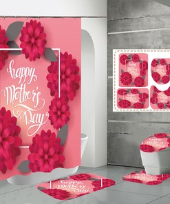 Leave a Message of Love with this Rose Flowers Letter Shower Curtain