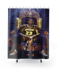 Lebron James Basketball Shower Curtain - Bathroom Decor Home Accessories - NBA Sports