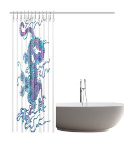 Legendary Creature Chinese Flying Dragon Waterproof Shower Curtain for Bathroom Decor