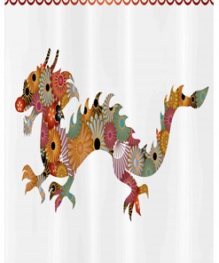 Legendary Japanese Dragons Mythical Shower Curtain Stall