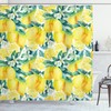 Lemon Citrus Branches Garden Print Shower Curtain For Bathroom 