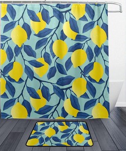 Lemon Fruit Bathroom Shower Curtain, Brighten Up Your Bathroom Decor 