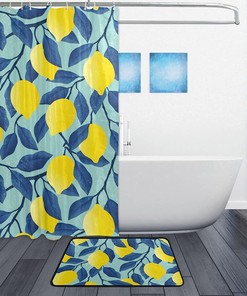 Lemon Fruit Bathroom Shower Curtain, Brighten Up Your Bathroom Decor