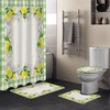 Lemon Green Buffalo Plaid Vintage Bathroom Shower Curtain