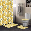 Lemon Hand Drawn Illustration Creative Shower Curtain Ideas 