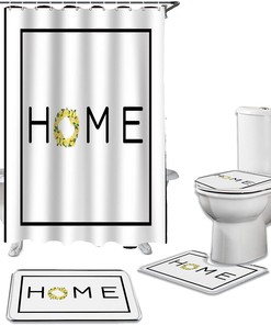 Lemon Home Bathroom Luxury Shower Curtain