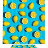Lemon Pattern Blue Shower Curtain for Summer Bathroom Decor 