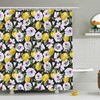 Lemon Pattern Shower Curtain for Summer Bathroom Decor 