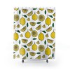 Lemon Print Shower Curtain - Cute Bathroom Decor Gift Idea