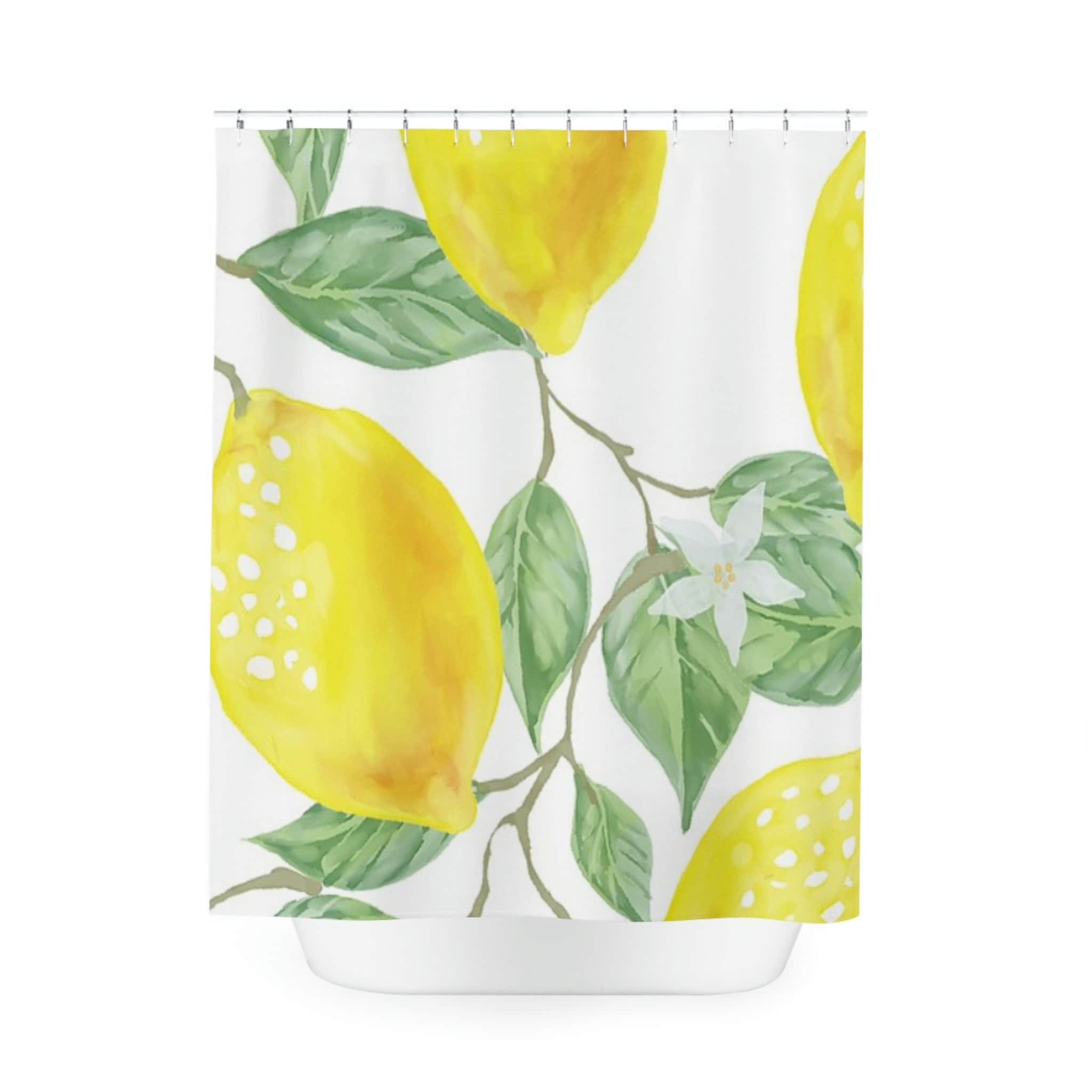 Lemon Shower Curtain - Bright and Cheerful Bathroom Decor