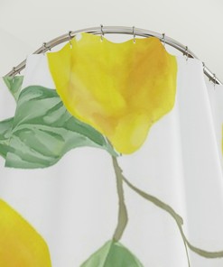 Lemon Shower Curtain - Bright and Cheerful Bathroom Decor