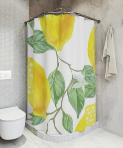 Lemon Shower Curtain - Bright and Cheerful Bathroom Decor