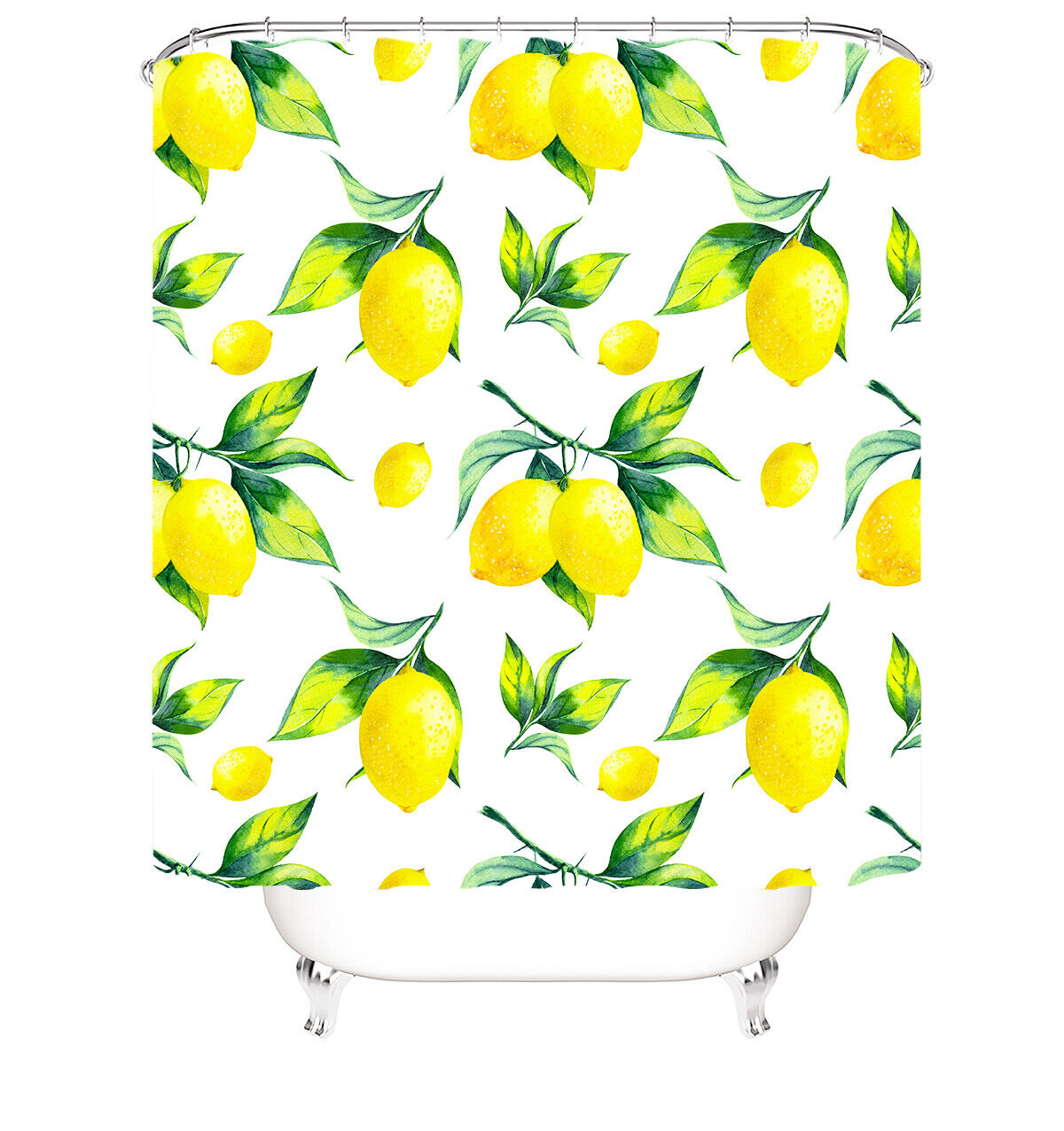 Lemon Shower Curtain - Fruit Bathroom Decor with a Pop of Yellow