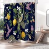 Lemon Tree And Hummingbird Fashion Shower Curtain For Nature Lovers Bathroom 