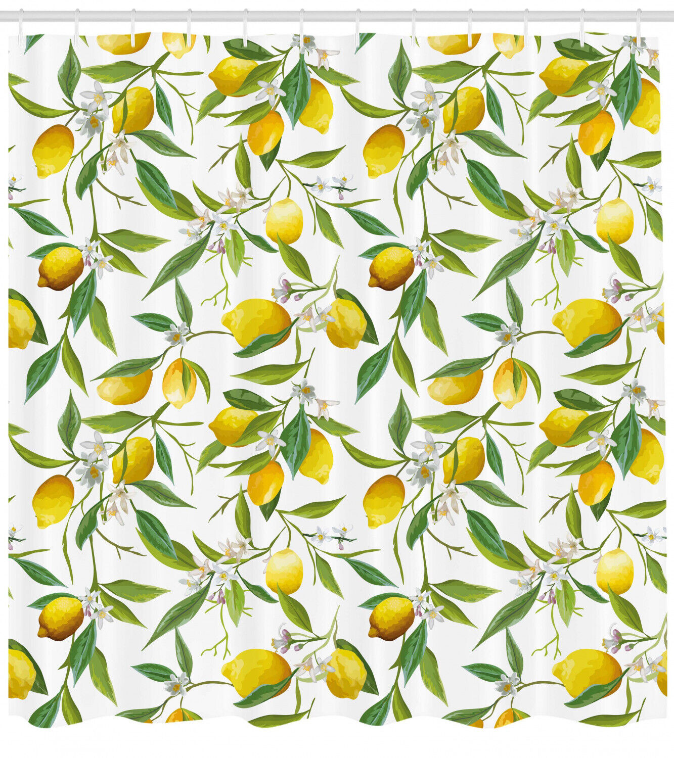 Lemon Woody Romantic Print Shower Curtain for a Warm and Inviting Bathroom Atmosphere