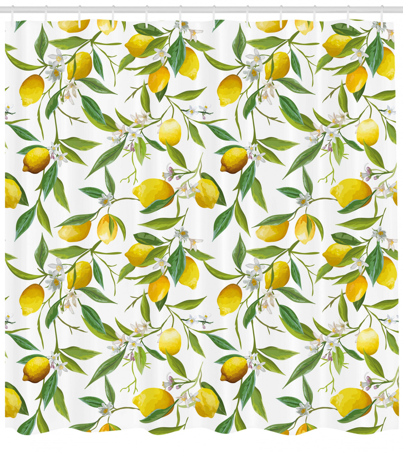 Lemon Woody Romantic Print Shower Curtain for a Warm and Inviting Bathroom Atmosphere