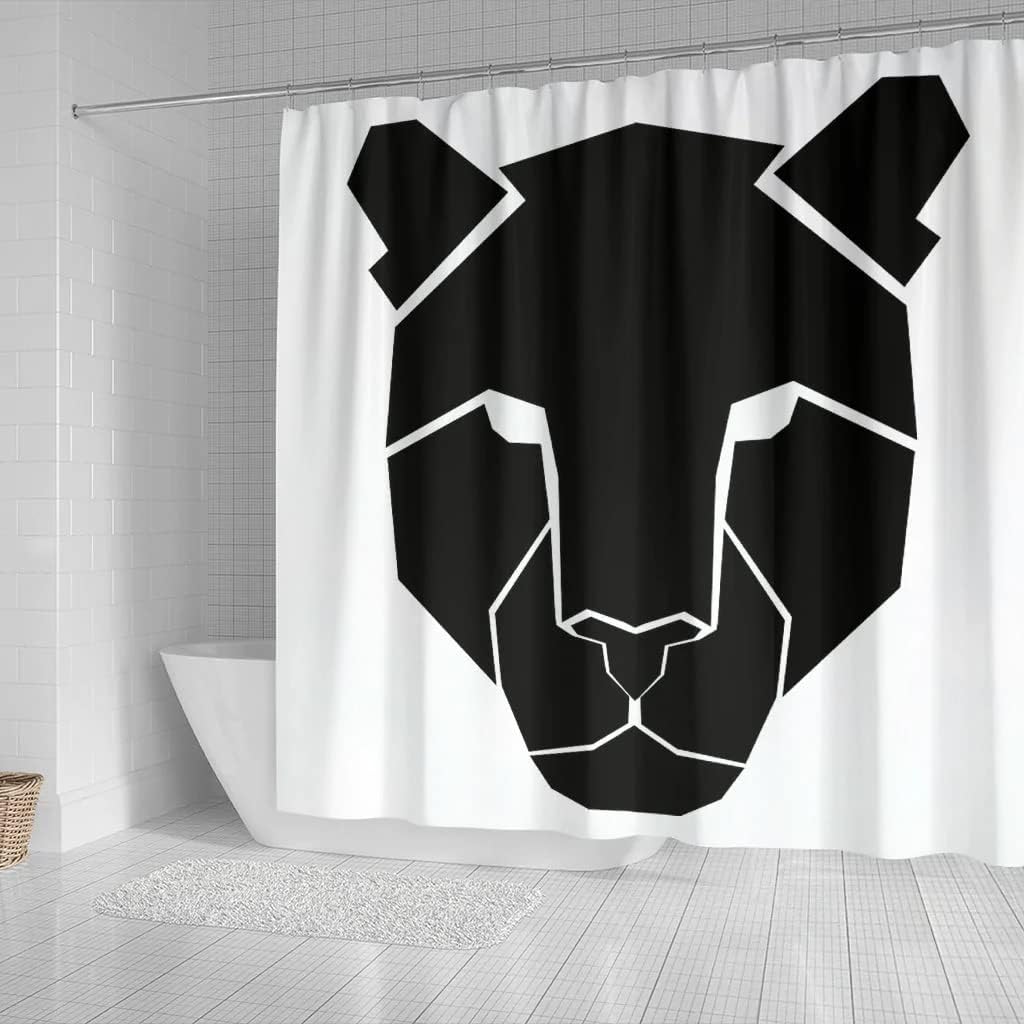 Leopard Design Print Waterproof Shower Curtain, Fashionable Animal Print Curtain For Bathroom Decor - Image 2