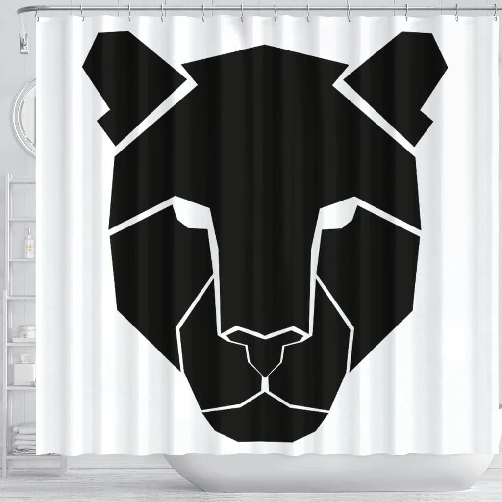 Leopard Design Print Waterproof Shower Curtain, Fashionable Animal Print Curtain For Bathroom Decor - Image 3