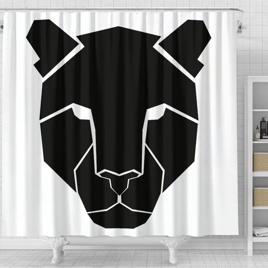 Leopard Design Print Waterproof Shower Curtain, Fashionable Animal Print Curtain For Bathroom Decor - Image 4