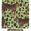 Leopard Gold Chain Green Tiger Skin Bathroom Shower Curtain