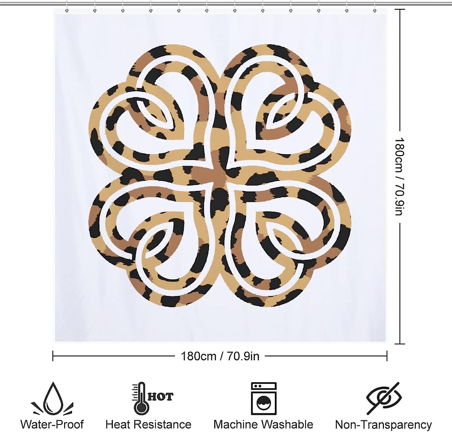 Leopard Lucky St. Patrick'S Day Shower Curtain For A Bold Bathroom