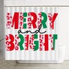 Leopard Merry and Bright Christmas Vibes Shower Curtain for Festive Bathroom 