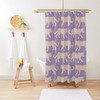 Leopard Parade Print Blush Pink Camel on Lavender Purple Bath Curtain Bathroom Decor Shower Curtain