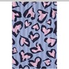 Leopard Pattern Heart Bathroom Shower Curtain For Stylish Bath