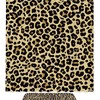 Leopard Pattern Printed Bathroom Tub Set With Waterproof Fabric Shower Curtain