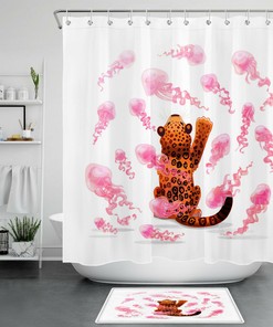 Leopard Patterned Shower Curtain