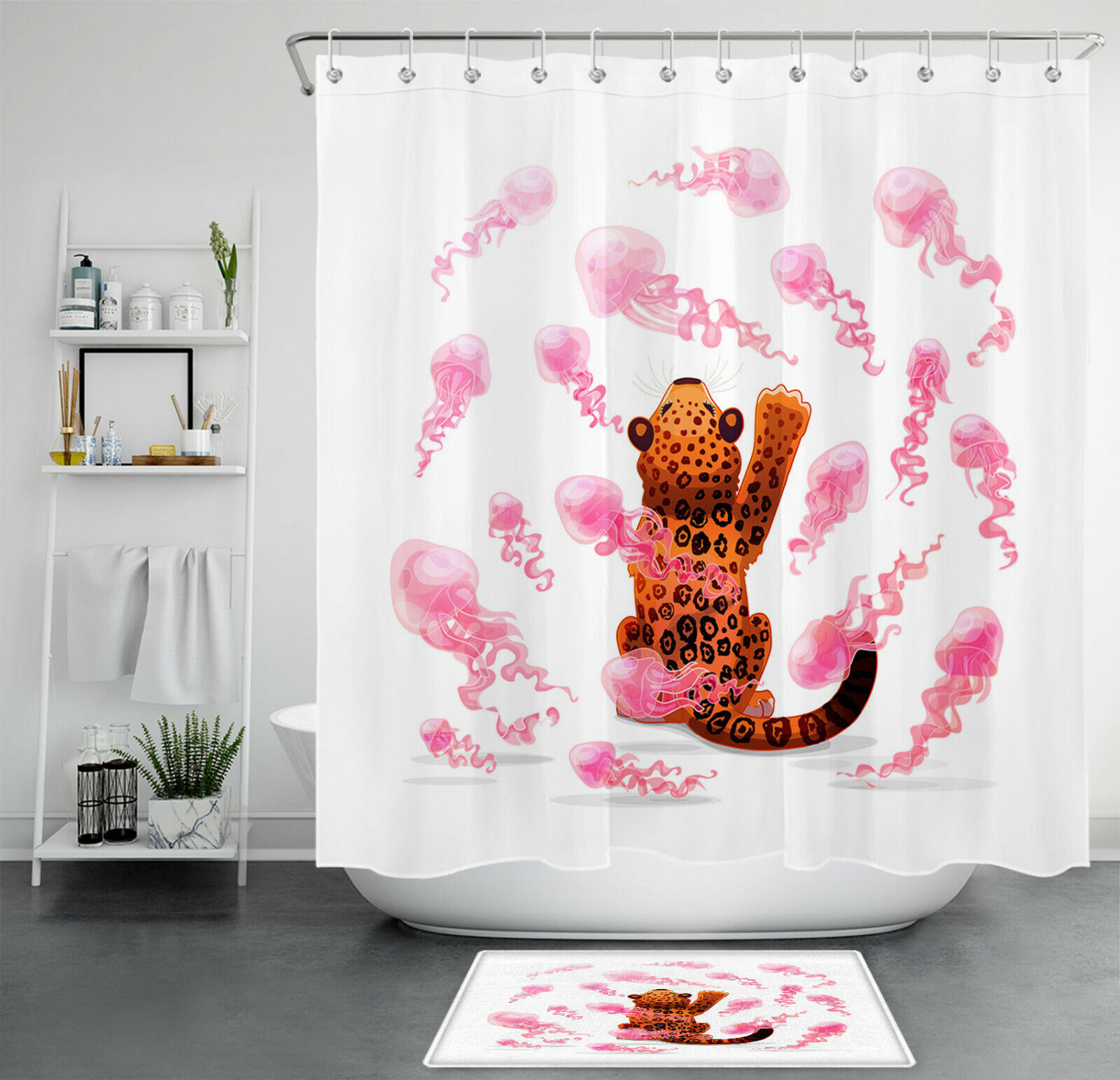 Leopard Patterned Shower Curtain