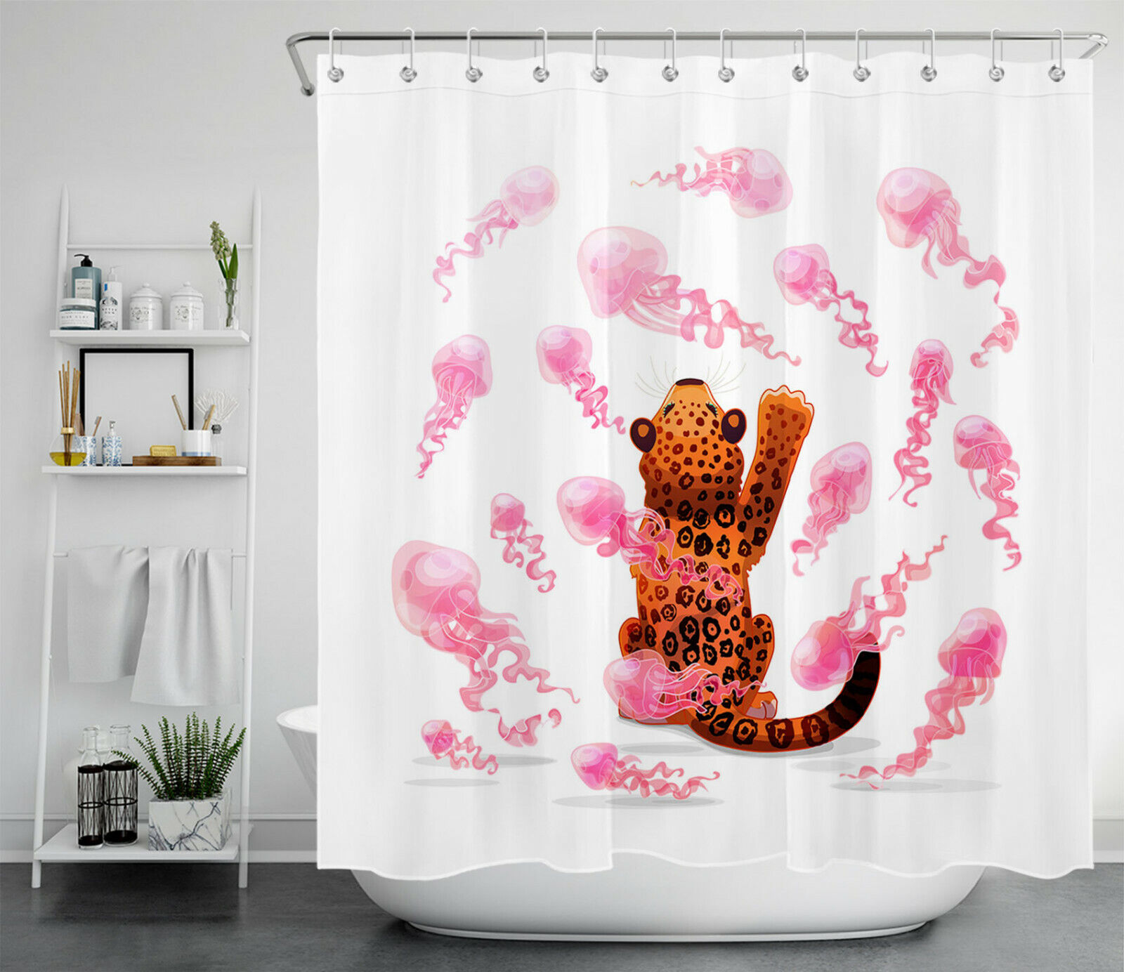 Leopard Patterned Shower Curtain - Image 2