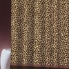 Leopard Print Brown Fabric Shower Curtain - Home Bathroom Decor