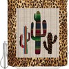 Leopard Print Cactus Shower Curtain For A Wild Bathroom Look