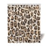 Leopard Print Fabric Shower Curtain - Furry for Bathroom Decor