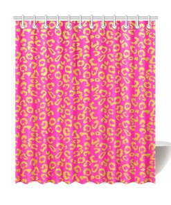 Leopard Print Fabric Shower Curtain - Waterproof for Bathroom Decor
