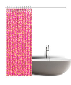 Leopard Print Fabric Shower Curtain - Waterproof for Bathroom Decor
