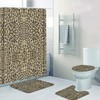Leopard Print Four Piece Bathroom Set, Cozy Bathroom Decor